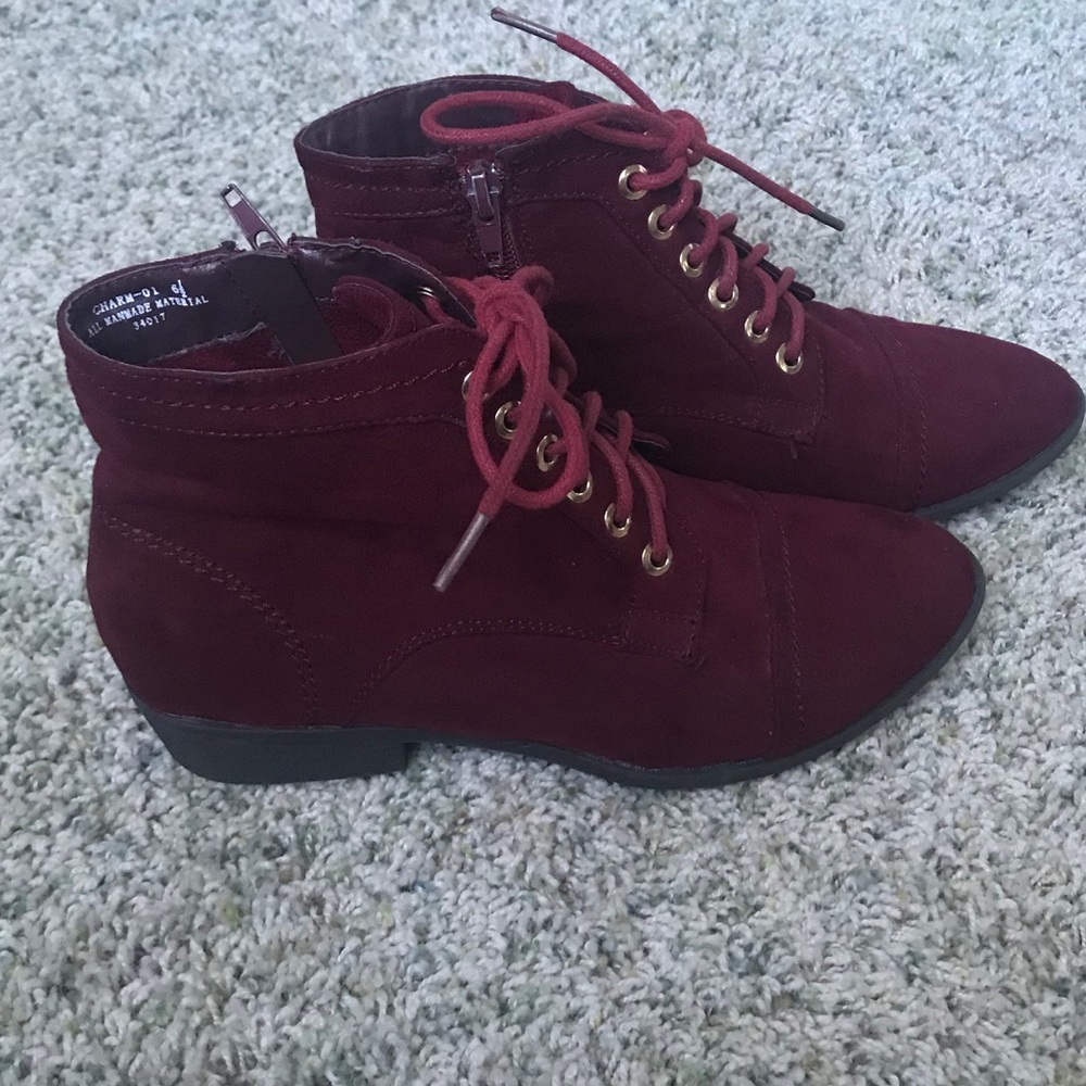 BAXBOO Faux Suede Booties